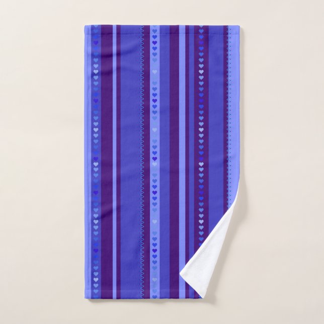 Light and dark Blue Hand Towel (Hand Towel)