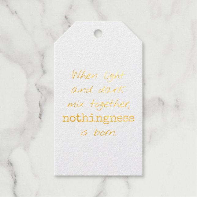 Light And Dark Foil Gift Tag (Front)