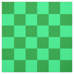 Light and Dark Green Chequered Design Fabric