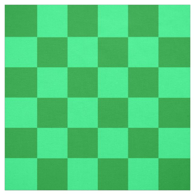 Light and Dark Green Chequered Design  Fabric (Swatch)