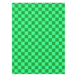 Light and Dark Green Chequered Design Tablecloth