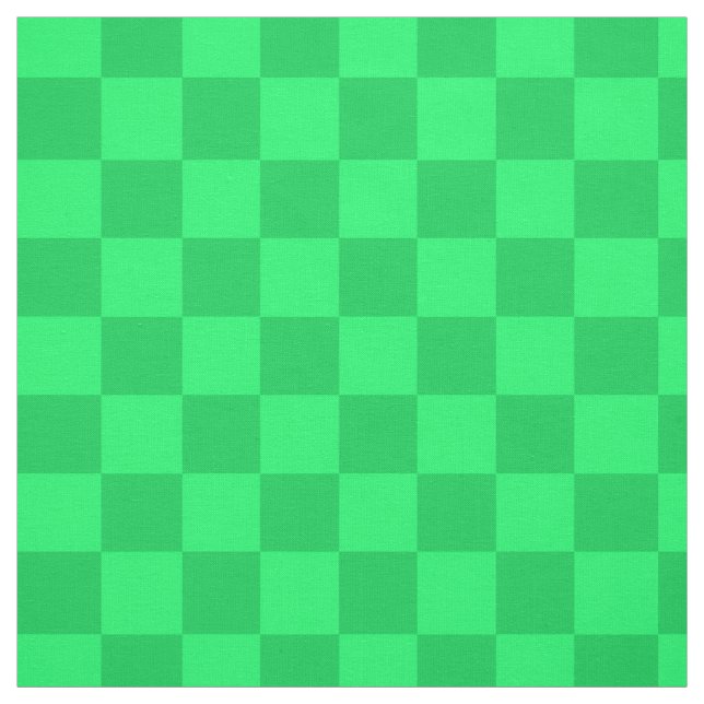 Light And Dark Green Chequered Pattern Plaid Desig Fabric (Swatch)