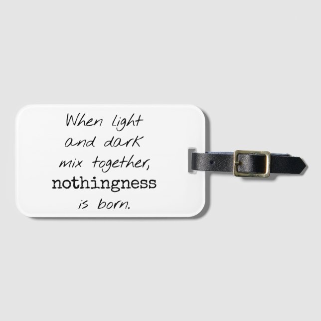 Light And Dark Luggage Tag (Front Horizontal)