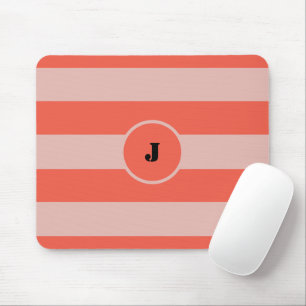 Light and Dark Orange Stripes Mouse Pad