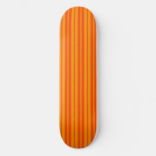 Light and Dark Orange Stylish Stripes Design Skateboard