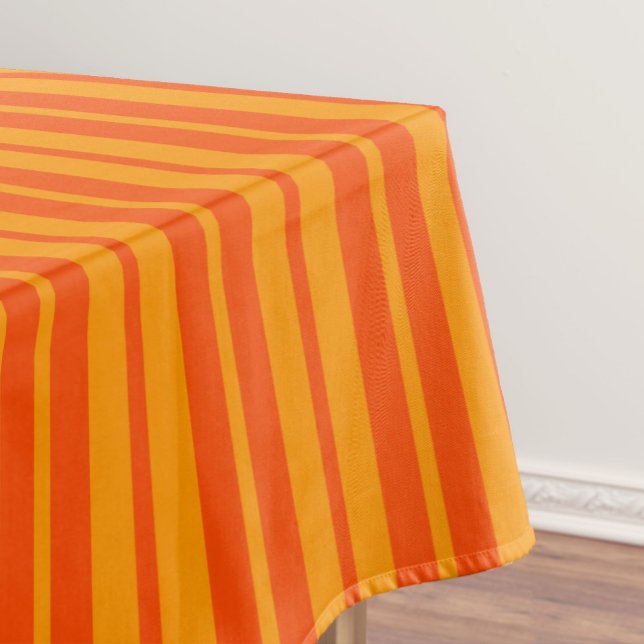 Light and Dark Orange Stylish Stripes Design  Tablecloth (Creator Uploaded)