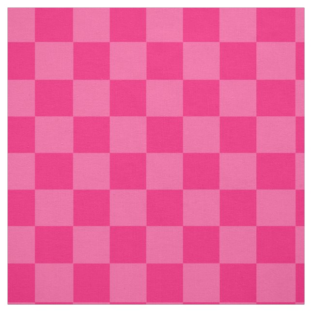 Light And Dark Pink Chequered Pattern Plaid Design Fabric (Swatch)