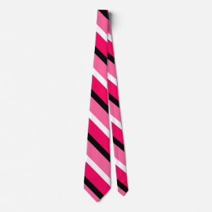 Light and Dark Pink Stripes Pattern Tie