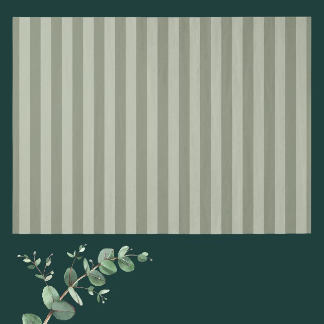 Light and Dark Sage Green Striped Tissue Paper (Creator Uploaded)