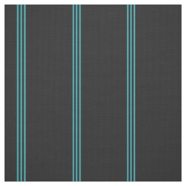 Light and Dark Turquoise Stripe on Grey Fabric (Swatch)
