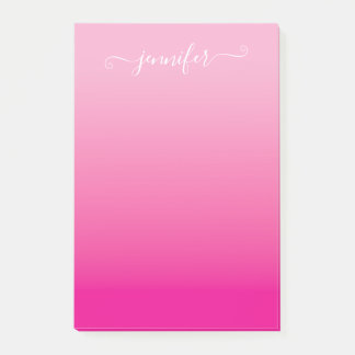 Light and Hot Pink Ombre Post-it Notes