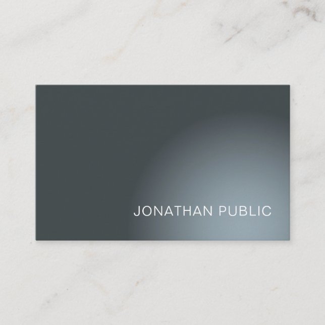 Light And Shadow Creative Modern Plain Business Card (Front)