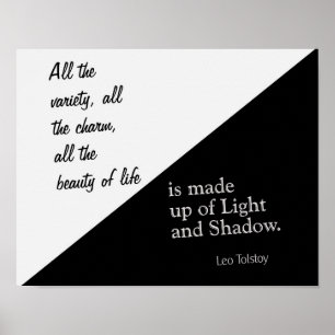 Light And Shadow - Leo Tolstoy - Art Print