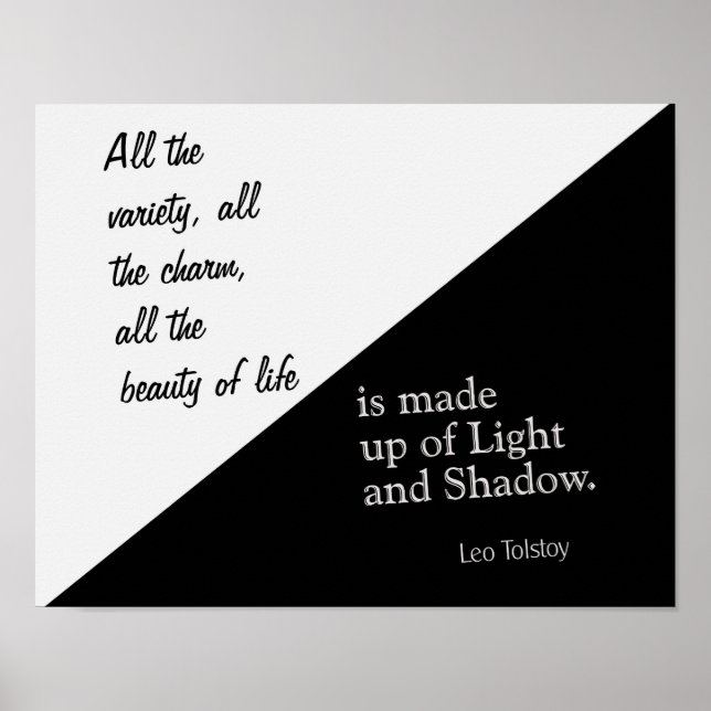 Light And Shadow - Leo Tolstoy - Art Print (Front)