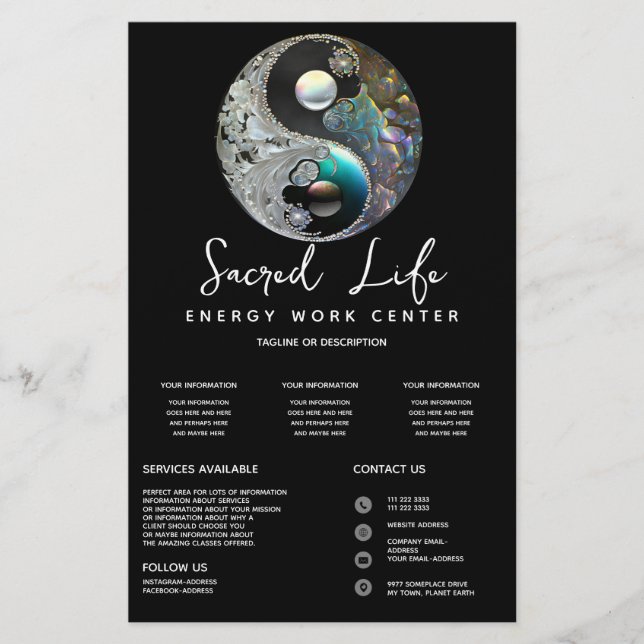 Light and Shadow | Yin Yang Flyer (Front)