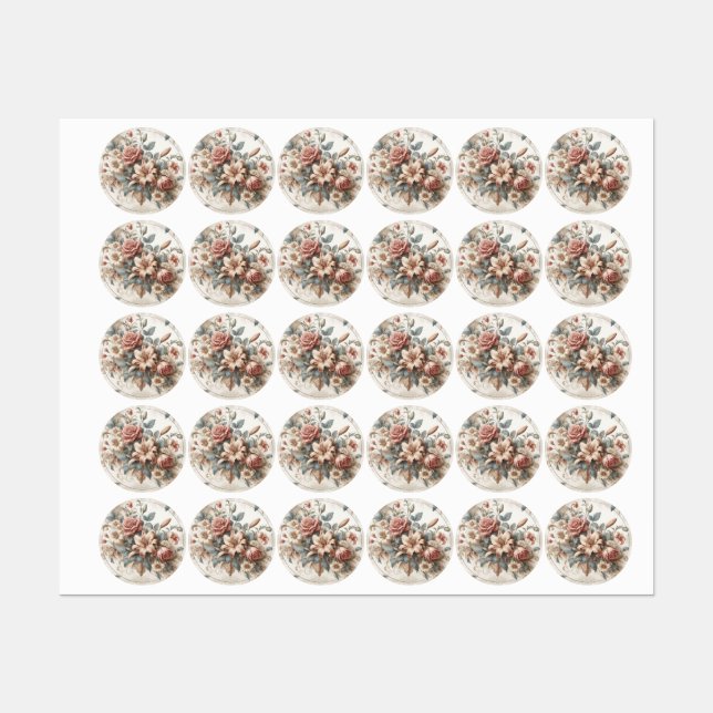 Light Antique Floral Perfection (Sheet)