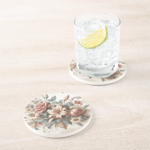 Light Antique Floral Perfection Coaster