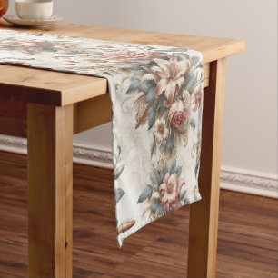 Light Antique Floral Perfection Medium Table Runner