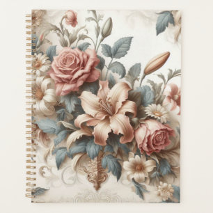 Light Antique Floral Perfection Planner