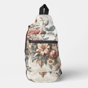 Light Antique Floral Perfection Sling Bag