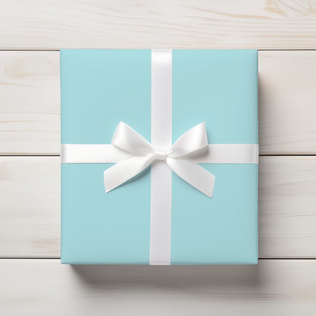 Light Aqua Blue Cheerful Solid Colour Wrapping Paper (Creator Uploaded)
