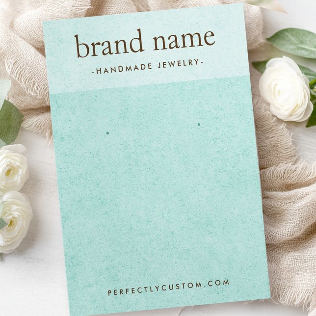 Light aqua blue texture earring display card (Light aqua blue texture earring display card)