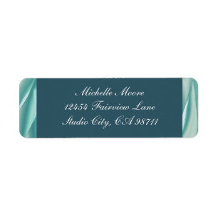 Light Aqua Elegant Return Address Label