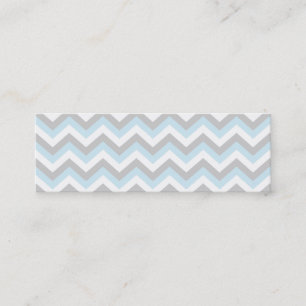 Light Aqua Turquoise Chevron Chic ZigZag Pattern Mini Business Card