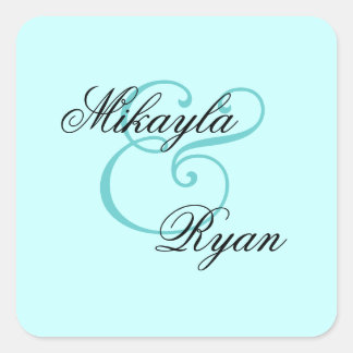 Light Aqua Turquoise Envelope Seal Wedding