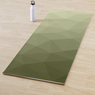 Light army green Gradient Geometric Mesh Pattern Yoga Mat