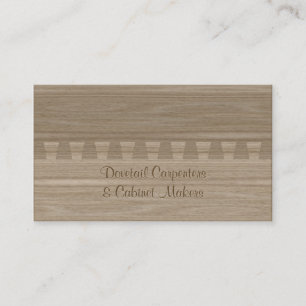 Light ash coloured dovetail joint business card
