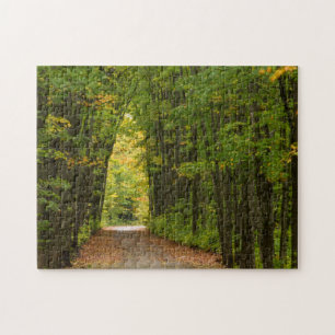 Light At The End Of A Tunnel Of Trees Jigsaw Puzzle