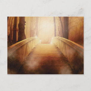LIGHT AT THE END OF BRIDGE POSTCARD