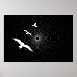 Light at the end of the tunnel Abstract Poster