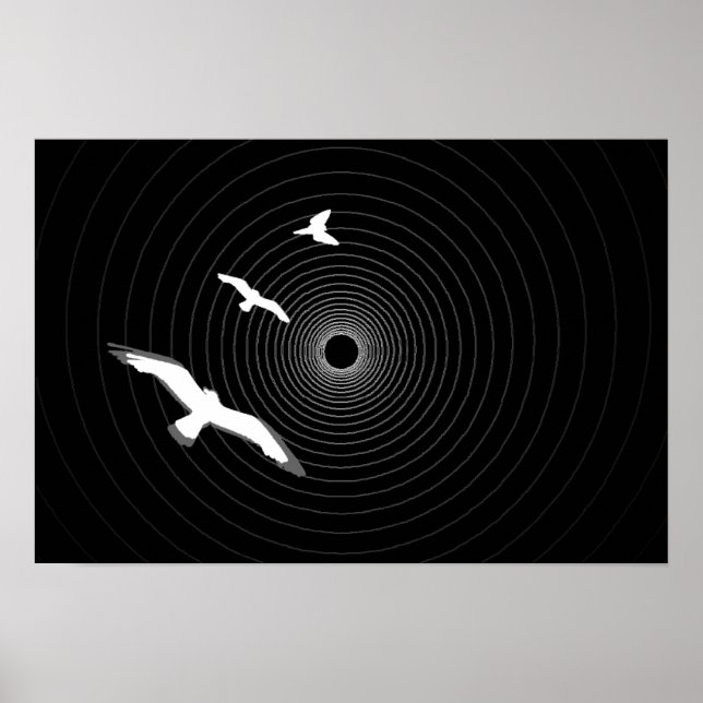 Light at the end of the tunnel Abstract Poster (Front)