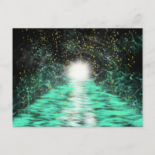 Light at the end of the tunnel Christian Hope Art Postcard