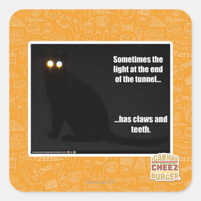 Light at the End of the Tunnel Square Sticker (Front)