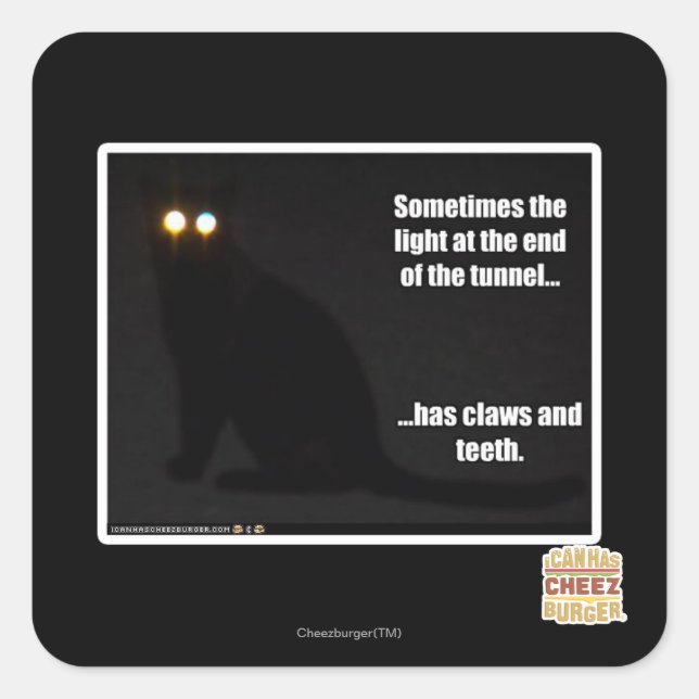 Light at the End of the Tunnel Square Sticker (Front)