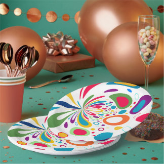   Light Attractive Circle Modern Point  Paper Plate