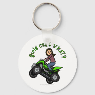 Light ATV   Four Wheeling Girl Key Ring