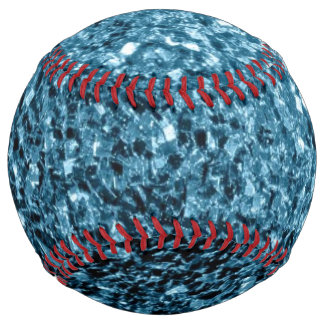 Light baby blue faux glitter sparkles bling softball