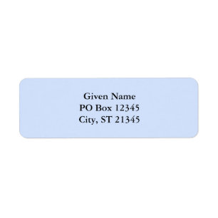 Light Baby Blue Return Address Label