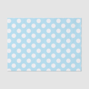 Light Baby Blue & White Polka Dots Tissue Paper