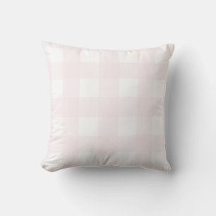 Light Baby Pink and White Extra Large Gingham. Cushion