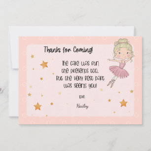 Light Ballerina Thank You Card