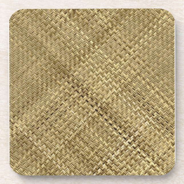 Light Basket Weave Coaster (Front)