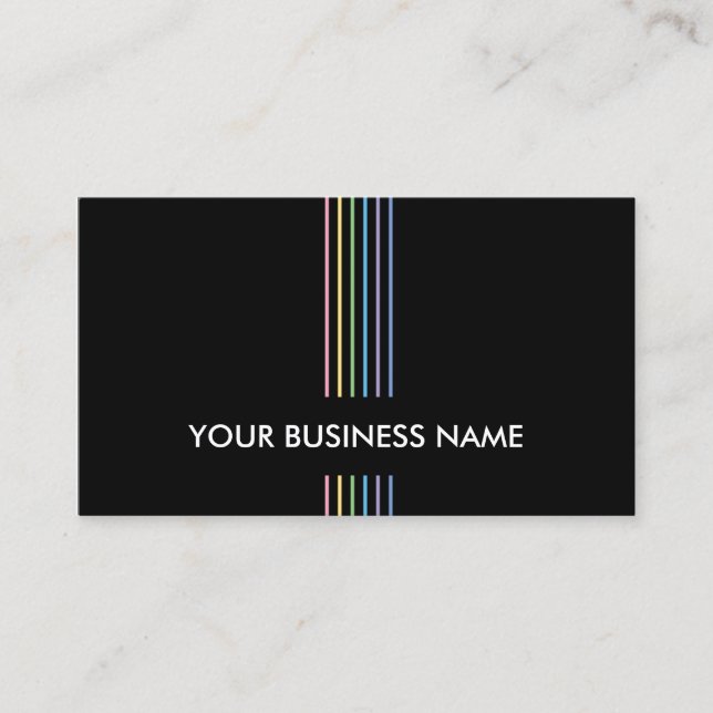 Light Beam Professional Modern Chic Business Card (Front)
