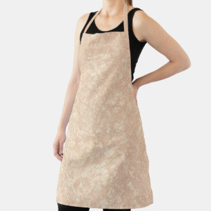 Light Beige Cream Marble Terrazzo Texture Apron