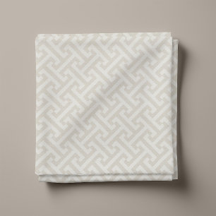 Light Beige Greek Key Pattern Fabric