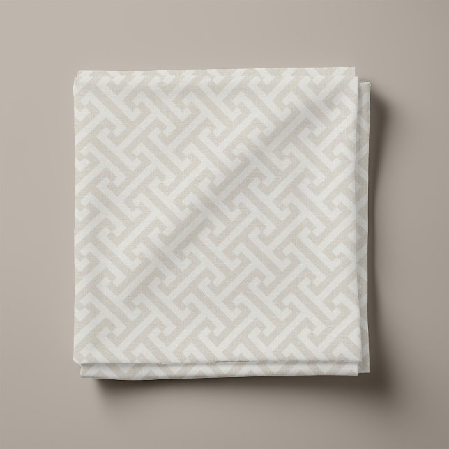 Light Beige Greek Key Pattern Fabric (Creator Uploaded)